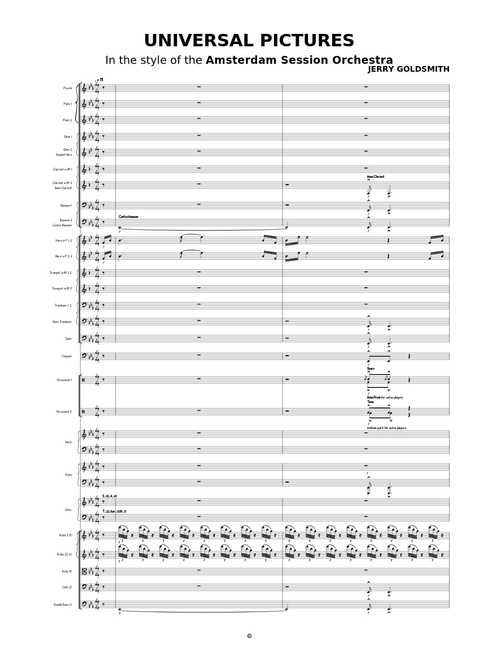 Universal studios fanfare – Jerry Goldsmith Universal Studios Fanfare – Jerry Goldsmith – Amsterdam Session Orchestra
