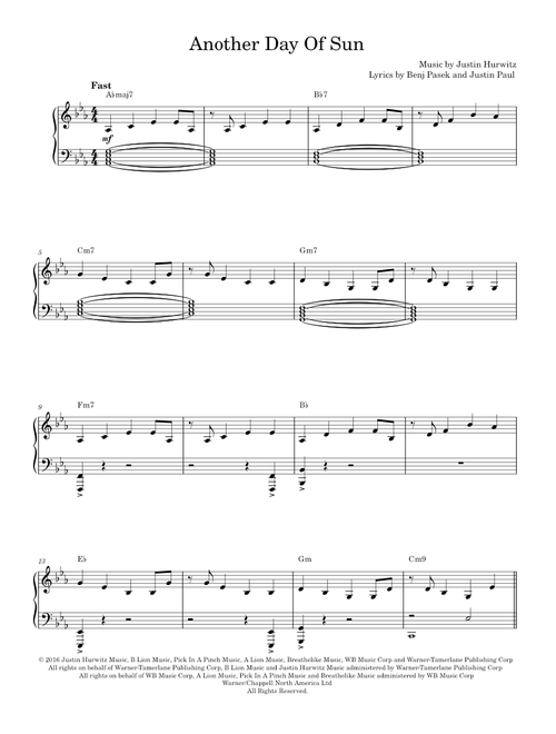 Another Day Of Sun - La La Land (Solo)