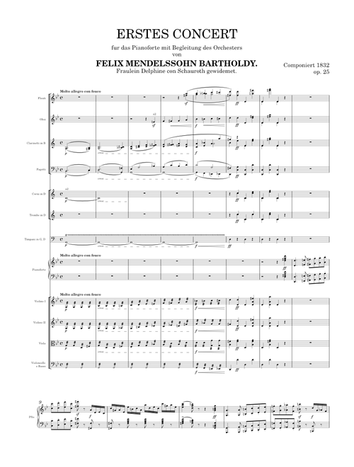 Mendelssohn Piano Concerto no. 1 op. 25