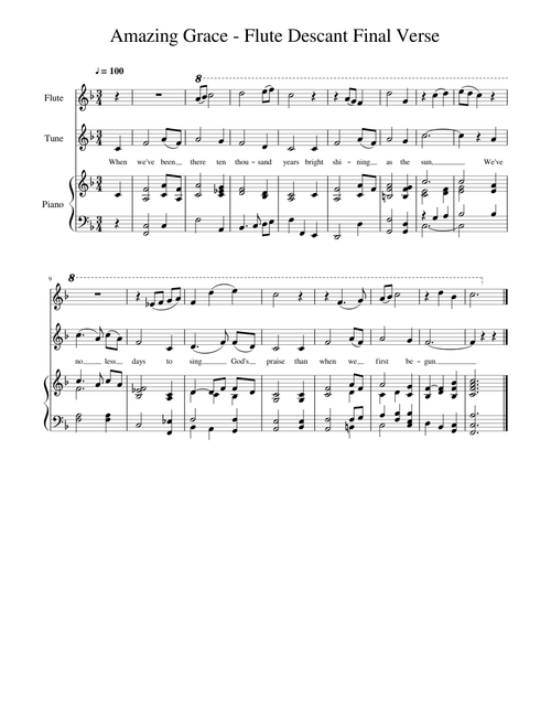 Amazing Grace - flute descant