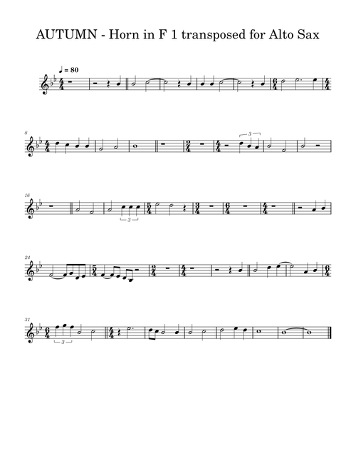 AUTUMN - Horn in F 1 transposed for Alto Sax.xml