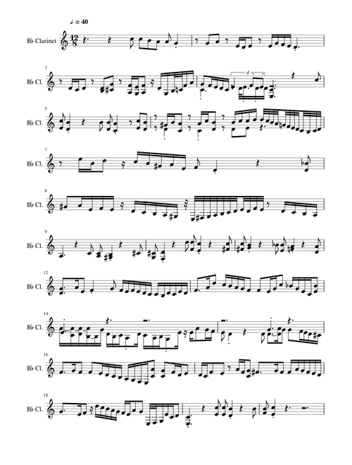 Bb Bach Sonate No1 BWV 1001 Siciliano for clarinet