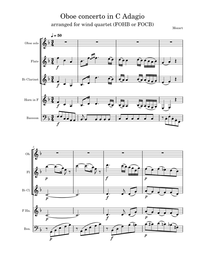 Adagio from Oboe Concerto in C major, K.314 – Wolfgang