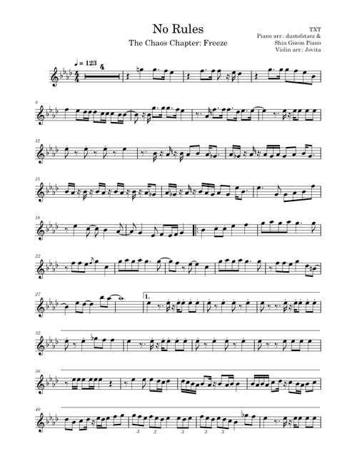 No Rules (TXT) violin