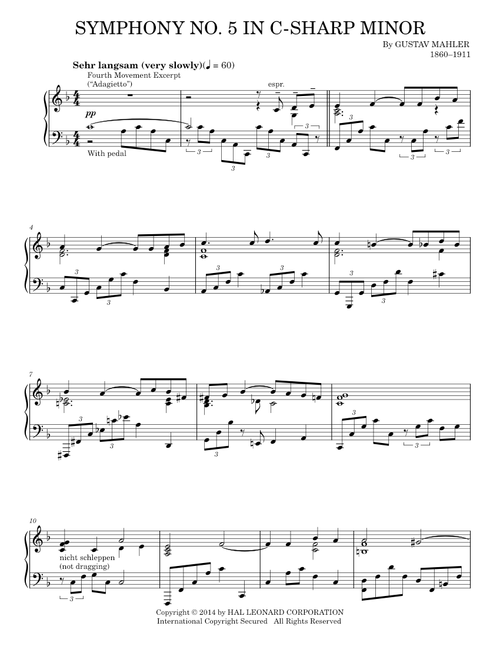 Symphony No.5 - Gustav Mahler (Piano Solo)