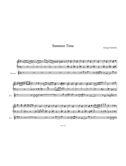 Summer Time Clarinet Bb