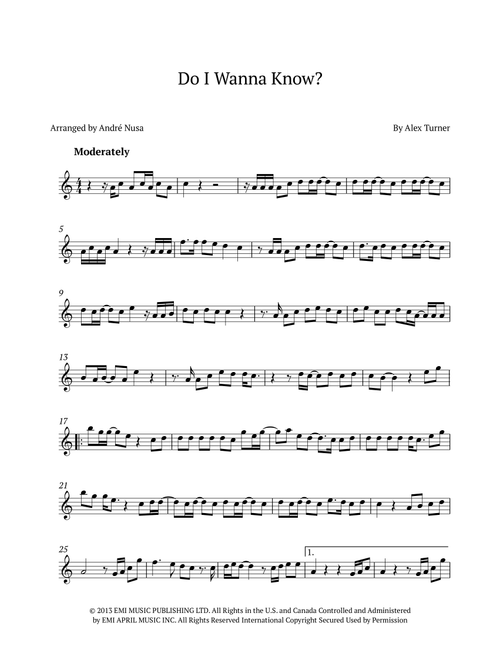 Do I Wanna Know? (Arr. André Nusa) - Arctic Monkeys (Trumpet Solo)