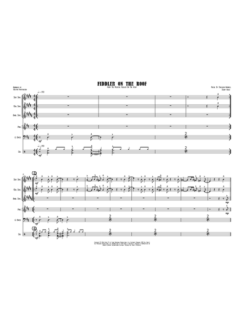 Fiddler On The Roof (Arr. Tristan Martinuson) - Ocr (Small Ensemble)