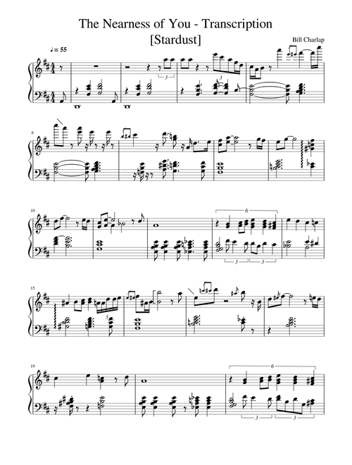 Bill Charles - The Nearness of You [Transcription] (Stardust)