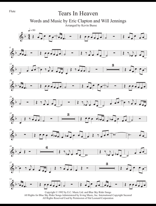 Tears In Heaven (Arr. Kevin Busse) - Eric Clapton (Flute Solo)