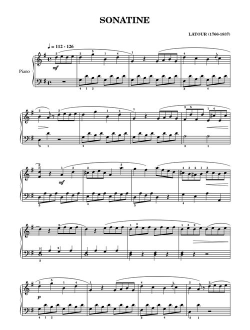 SONATINE – Jean Théodore Latour