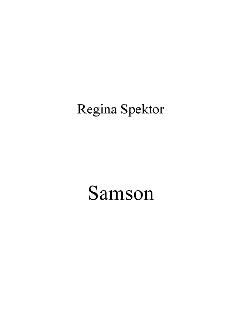 Samson (Arr. Ene Nixon) - Regina Spektor (Piano Solo)