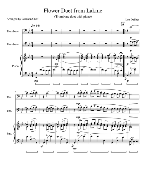 The Flower Duet – Léo Delibes Flower Duet from Lakme Léo Delibes Piano score