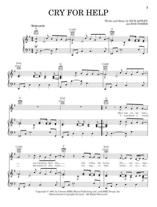 Cry For Help - Rick Astley (Piano-Vocal-Guitar)