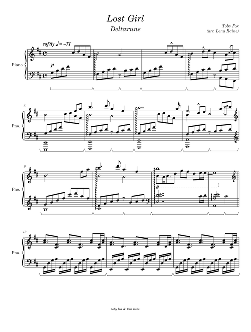 Lost Girl – Toby Fox (Lena Raine Arrangement)