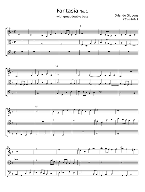Fantasia No.1 for two trele viols - Orlando Gibbons