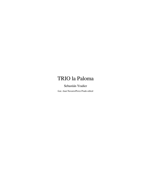 La Paloma-Trio