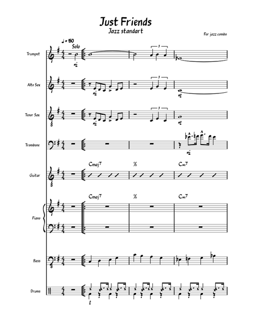 Just Friends – John Klenner (for Jazz combo)
