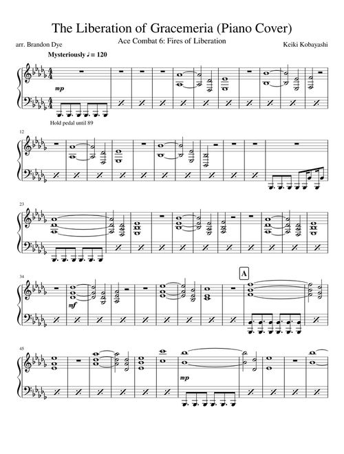 The Liberation Of Gracemeria Piano Cover