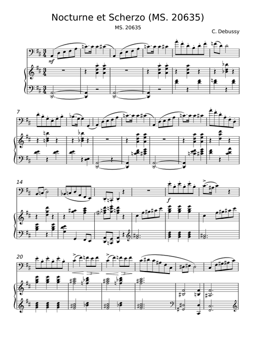 Nocturne & Scherzo - Claude Debussy