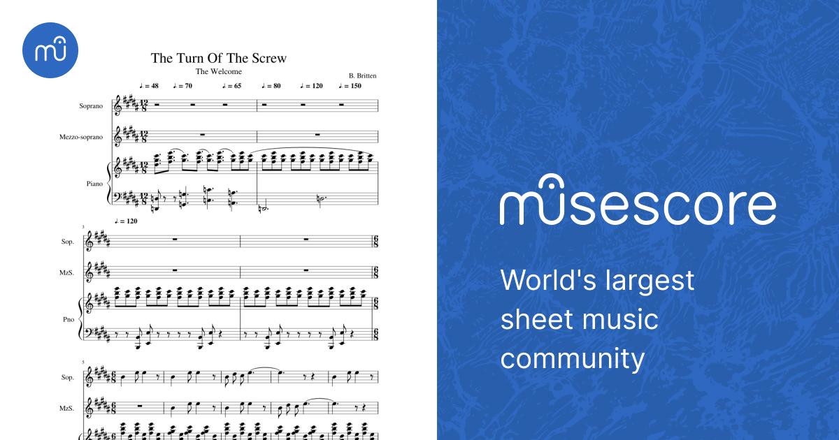 The Welcome - The Turn Of The Screw - Britten Sheet Music for