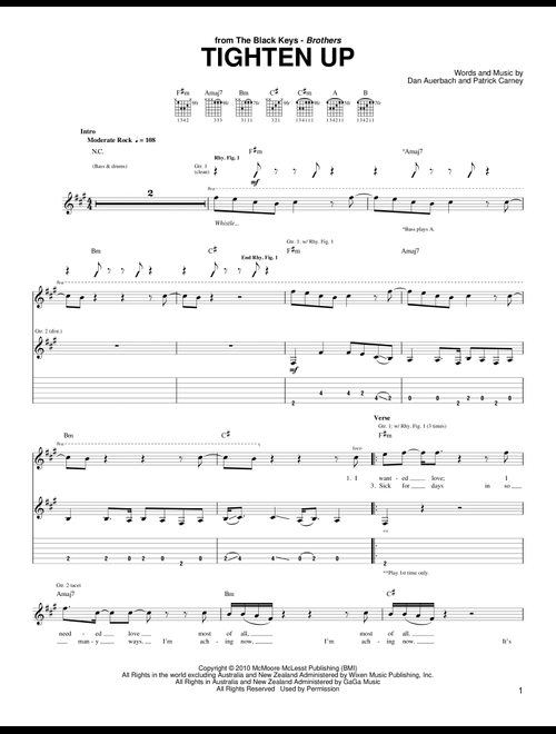 Tighten Up - The Black Keys (Guitar Tab)