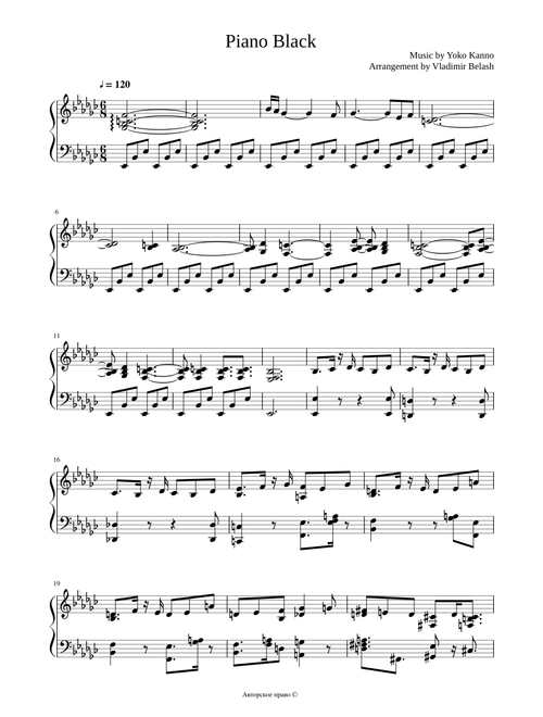 Yoko Kanno - Piano Black (piano)