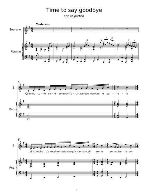 Time To Say Goodbye (Con Te Partiro) - Andrea Bocelli