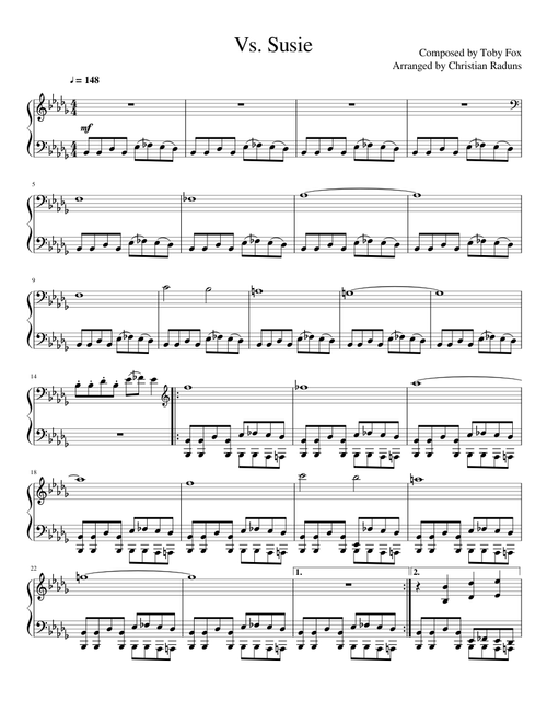 Vs. Susie (Deltarune) - Arranged for Piano
