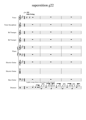 Superstition - Stevie Wonder Sheet Music with Chords for Piano