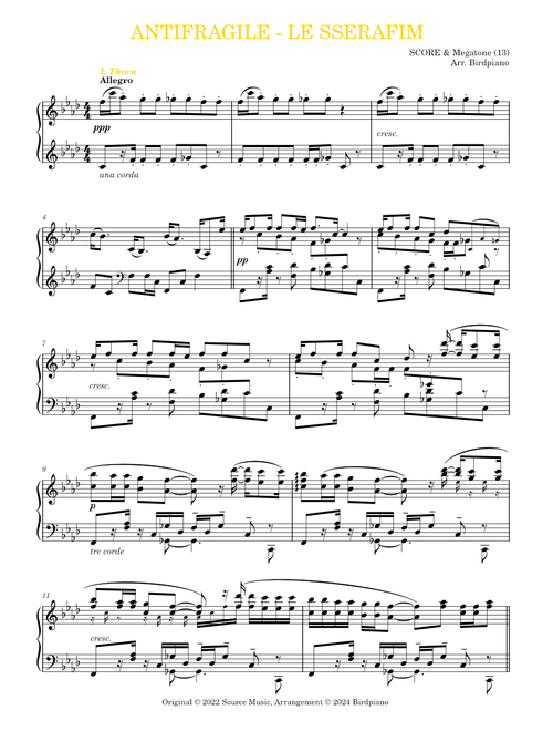 ANTIFRAGILE - LE SSERAFIM (Ferocious Piano Solo)