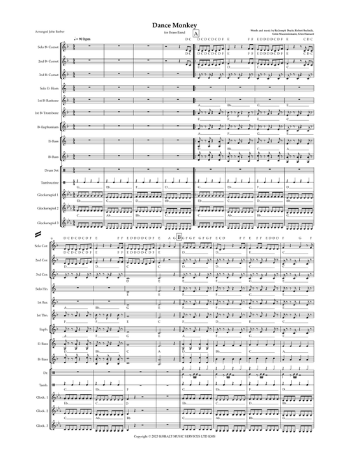 Dance Monkey (Arr. John Barber) - Glen Hansard, Colm Macconiomaire, Robert Bochnik (Brass Band)