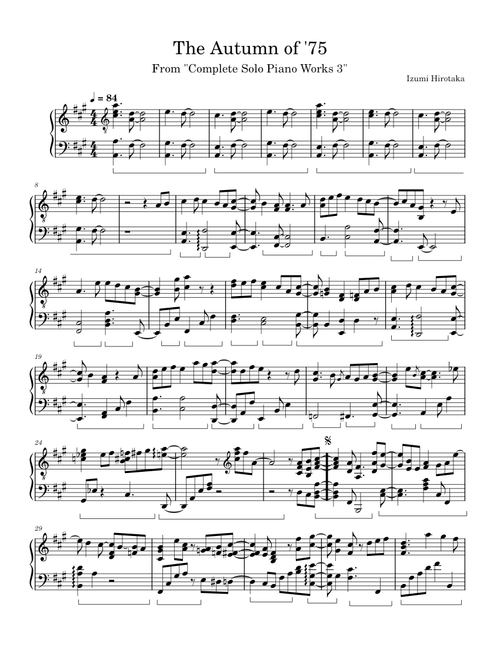 Izumi Hirotaka - Complete Solo Piano Works 3 sheet music by