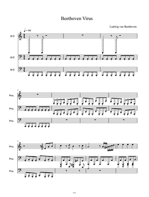 Beethoven Virus (Arr. Ludwig Van Beethoven) (Piano Solo)