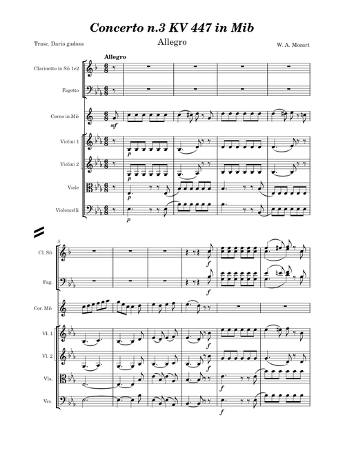 Horn Concerto in E-flat major, K.447 III Allegro