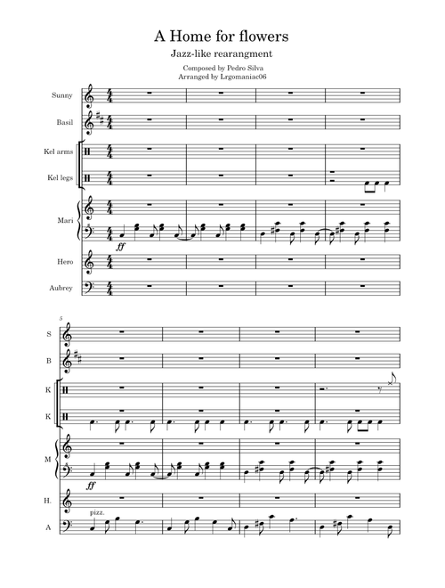 A Home for flowers-jazz arrangment