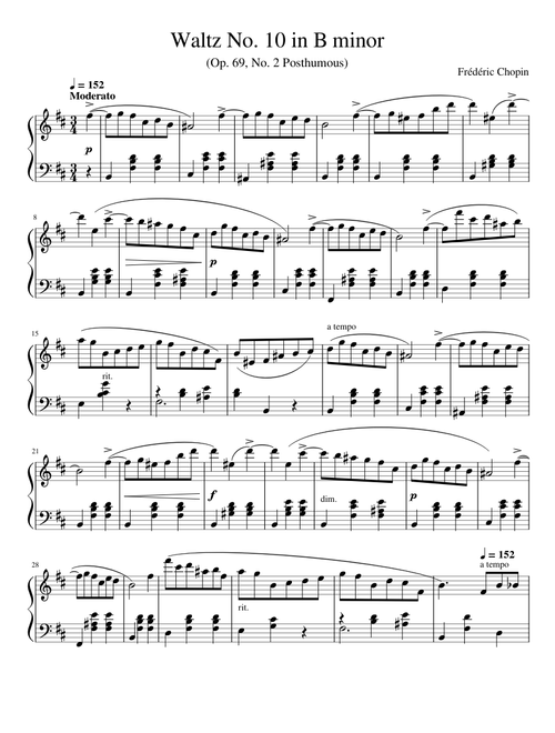 Waltz No. 10 in B minor