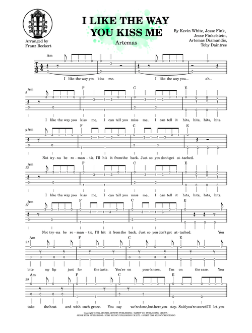 I Like The Way You Kiss Me (Arr. Franz Beckert) - Artemas (Solo Guitar)