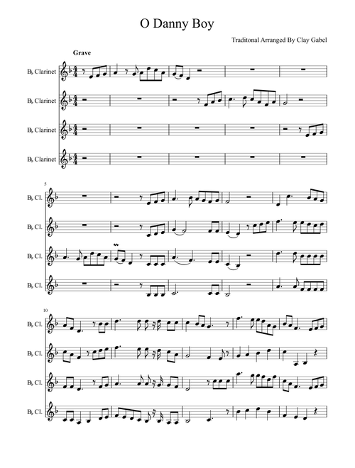 O Danny Boy Clarinet Quartet