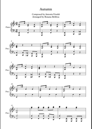 Play Official version of Autumn from The Four Seasons Sheet Music by ...