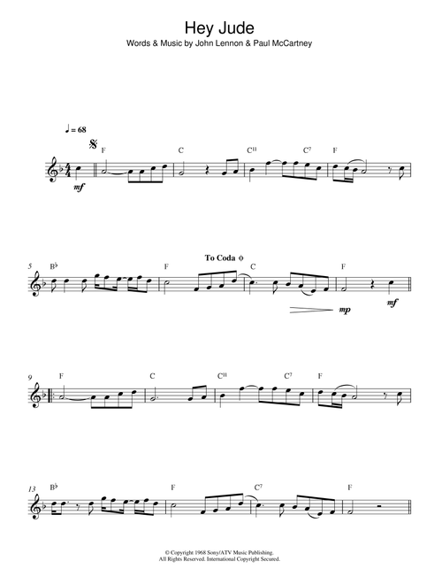 Hey Jude - The Beatles (Alto Sax Solo)