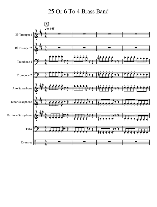 25 Or 6 To 4 Brass Band Arrangement