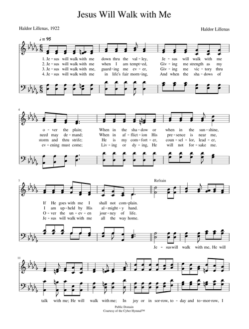 Jesus will walk with me - Haldor Lillenas