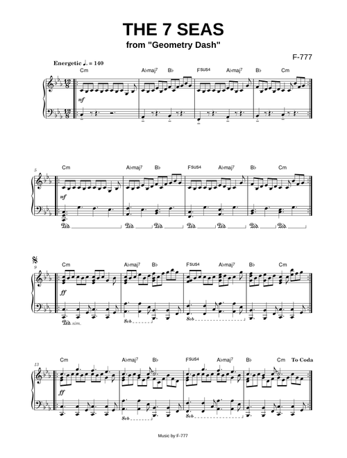 The 7 Seas - F-777 (Piano)
