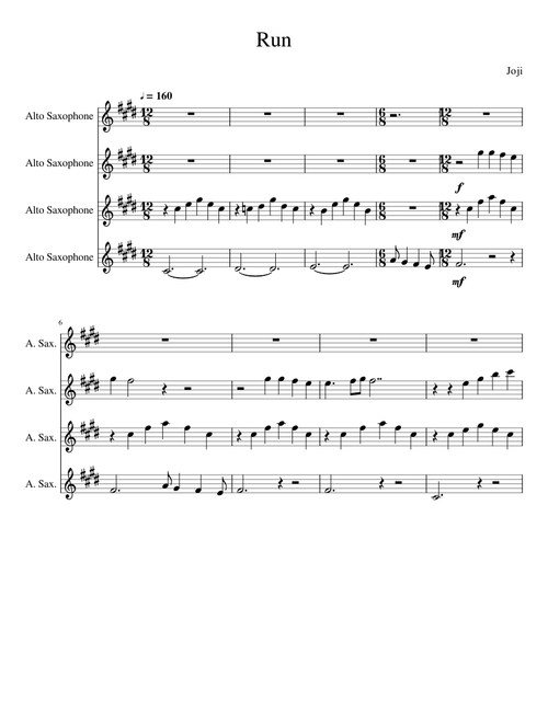 Run - Joji Alto Sax Quartet