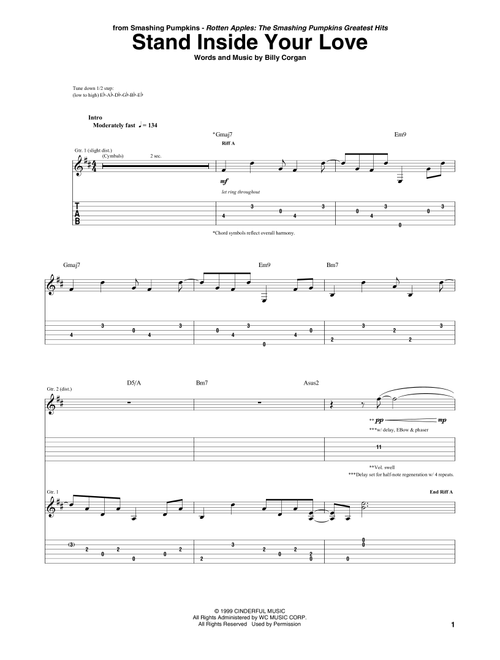 Stand Inside Your Love - The Smashing Pumpkins (Guitar Tab)