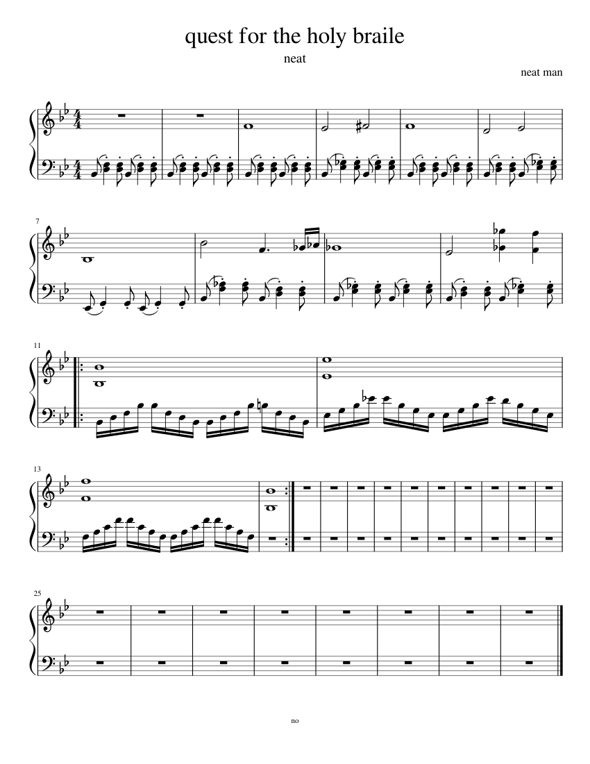 quest_for_the_holy_braile Sheet music for Piano (Solo)