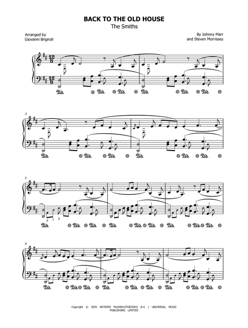 Back To The Old House (Arr. Giovanni Brignoli) - The Smiths (Piano Solo)