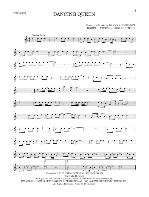 Dancing Queen - ABBA (Tenor Sax Solo)