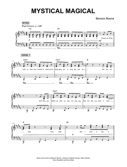 Mystical Magical - Benson Boone (Piano)